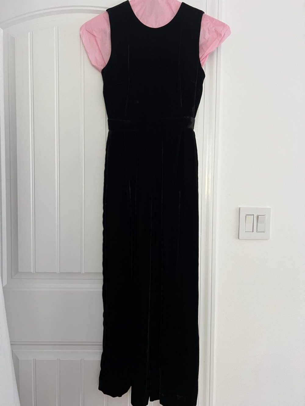 J. Crew Black Velvet Sleeveless Jumpsuit 00P